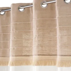 douceur d'intu017drieur Rideau en coton et jute (140 x 240 cm) Cirrus Beige Online
