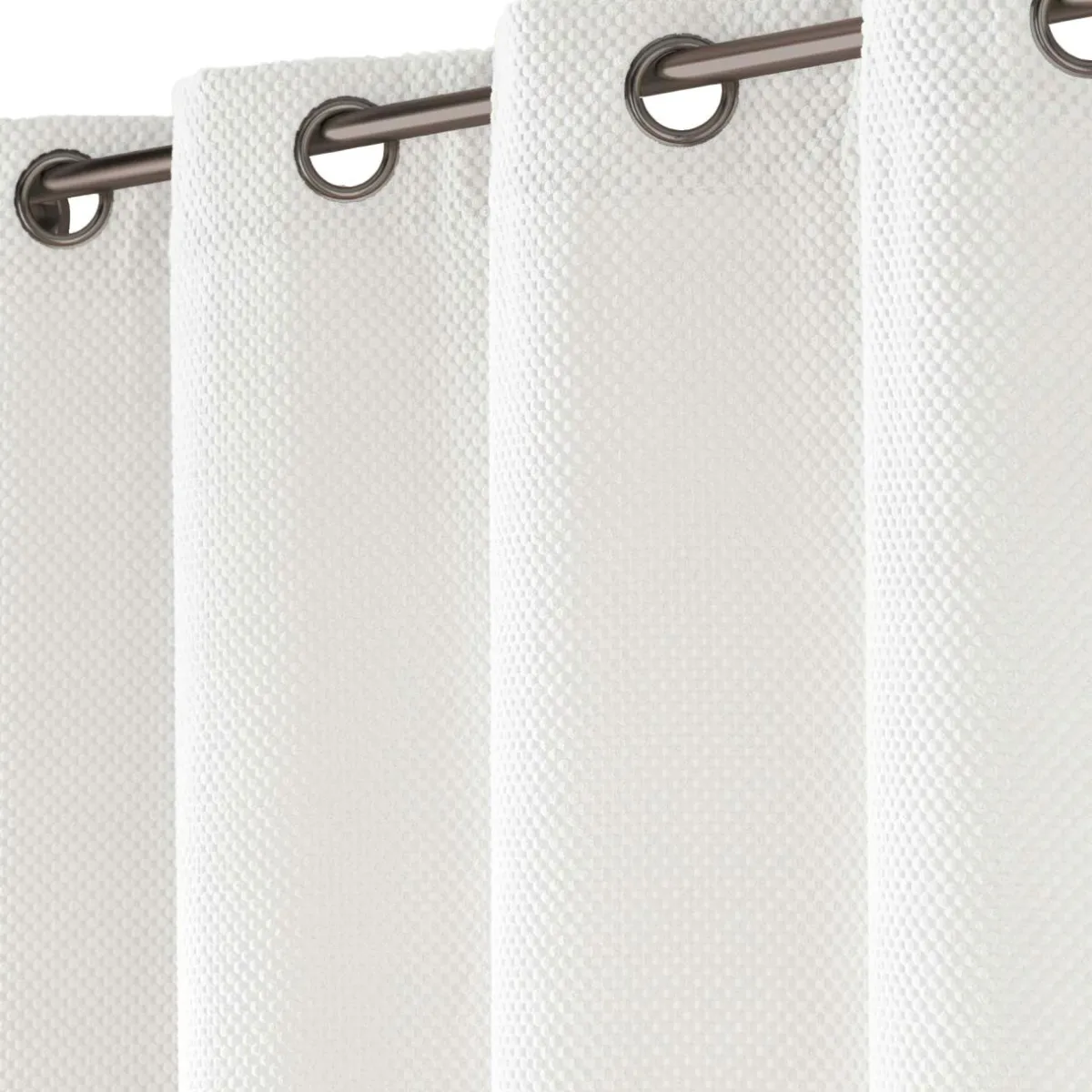 douceur d'intu017drieur Rideau flanelle relief (140 x 260 cm) Java Blanc Clearance