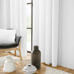 douceur d'intu017drieur Rideau flanelle relief (140 x 260 cm) Java Blanc Clearance
