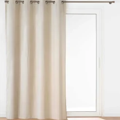douceur d'intu017drieur Rideau flanelle relief (140 x 260 cm) Java Ecru Discount
