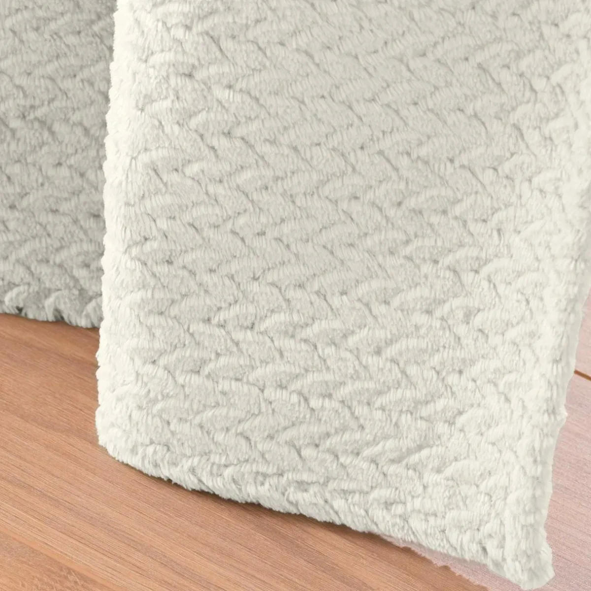 douceur d'intu017drieur Rideau flanelle relief (140 x 240 cm) Flanela Ecru Online