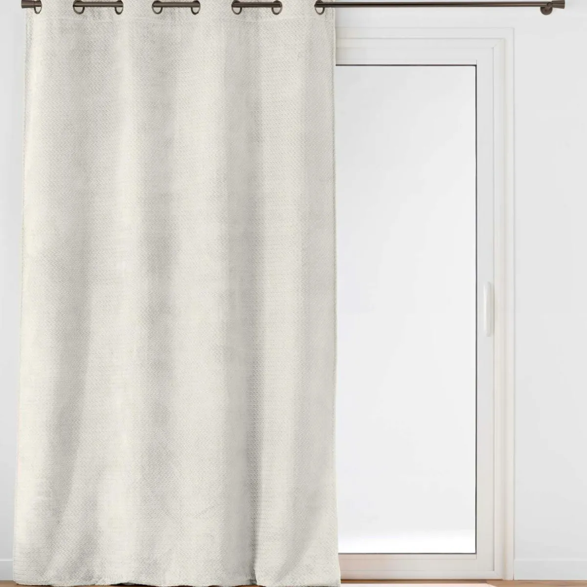 douceur d'intu017drieur Rideau flanelle relief (140 x 240 cm) Flanela Ecru Online