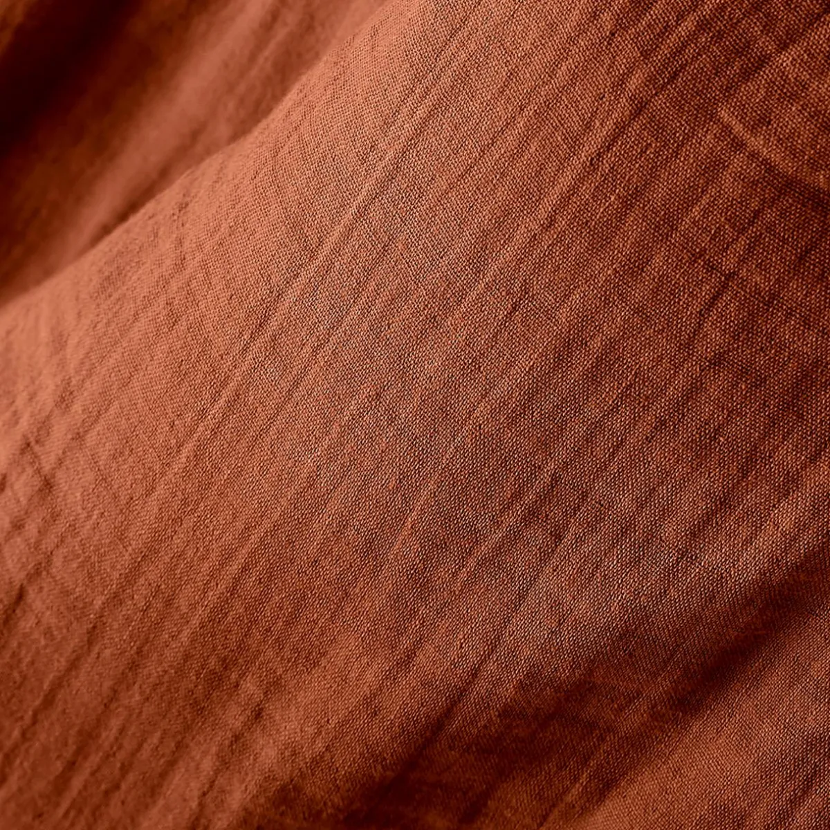 EMINZA Rideau gaze de coton ajustable (140 x max 300 cm) Gaïa Terracotta Sale