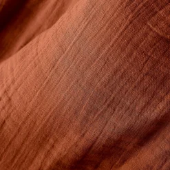 EMINZA Rideau gaze de coton ajustable (180 x max 300 cm) Gaïa Terracotta Outlet
