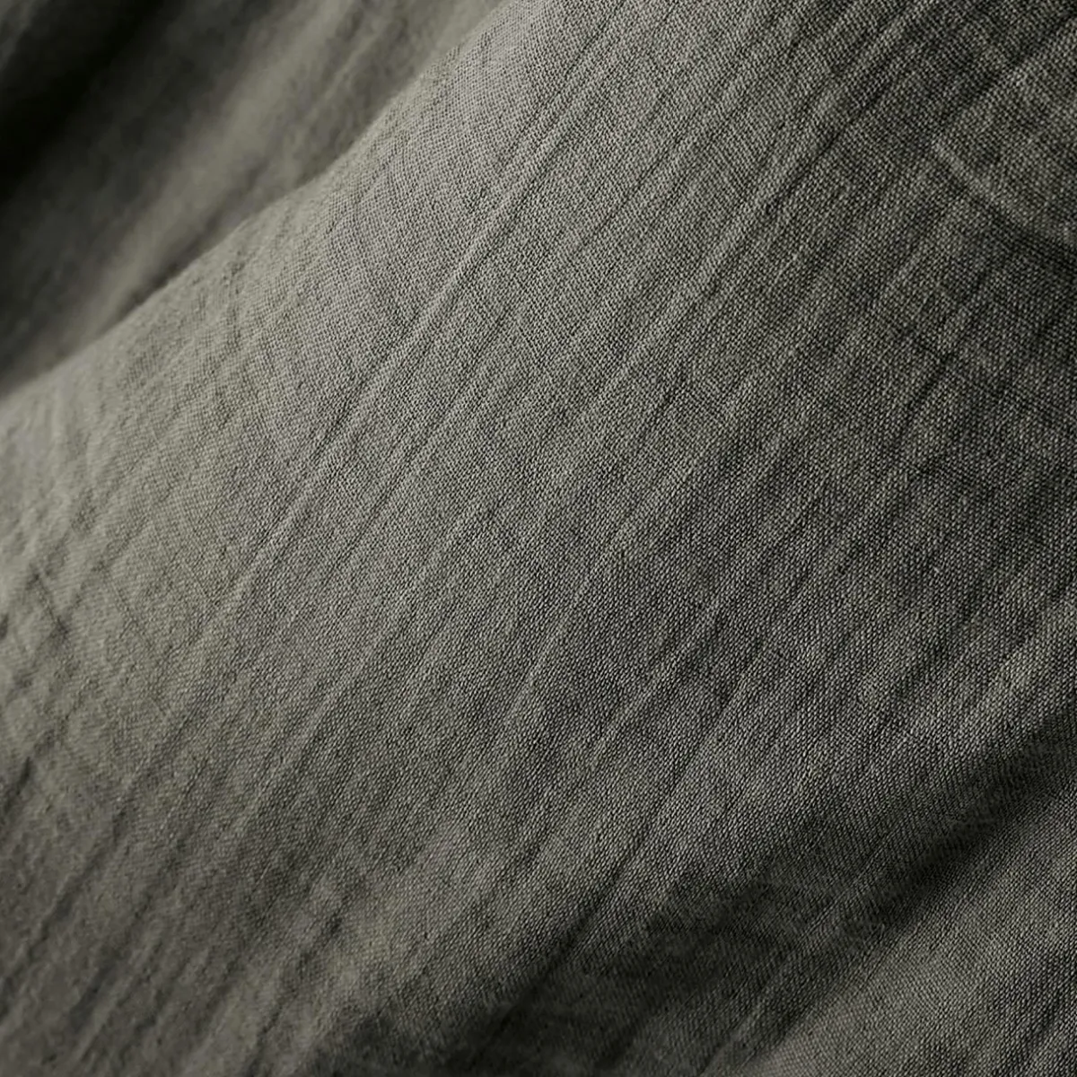 EMINZA Rideau gaze de coton ajustable (280 x max 300 cm) Gaïa Gris granit Gris foncé Discount