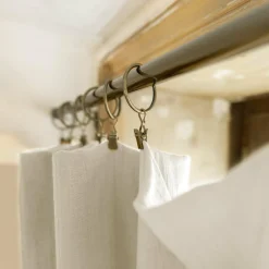 EMINZA Rideau gaze de coton ajustable (180 x max 300 cm) Gaïa pampa Beige Clearance