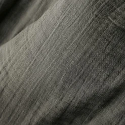 EMINZA Rideau gaze de coton ajustable (140 x max 300 cm) Gaïa Gris granit Gris foncé Outlet