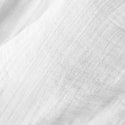 EMINZA Rideau gaze de coton ajustable (180 x max 300 cm) Gaïa chantilly Blanc Discount