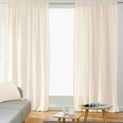 EMINZA Rideau gaze de coton galon fronceur (140 x 240 cm) Gaïa pampa Beige Sale
