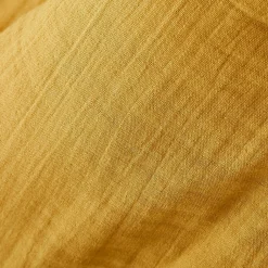 EMINZA Rideau gaze de coton galon fronceur (180 x 240 cm) Gaïa Jaune safran Outlet