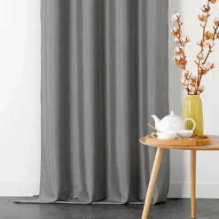 LINDER Rideau ignifugé (135 x 240 cm) Double Natte Gris Hot