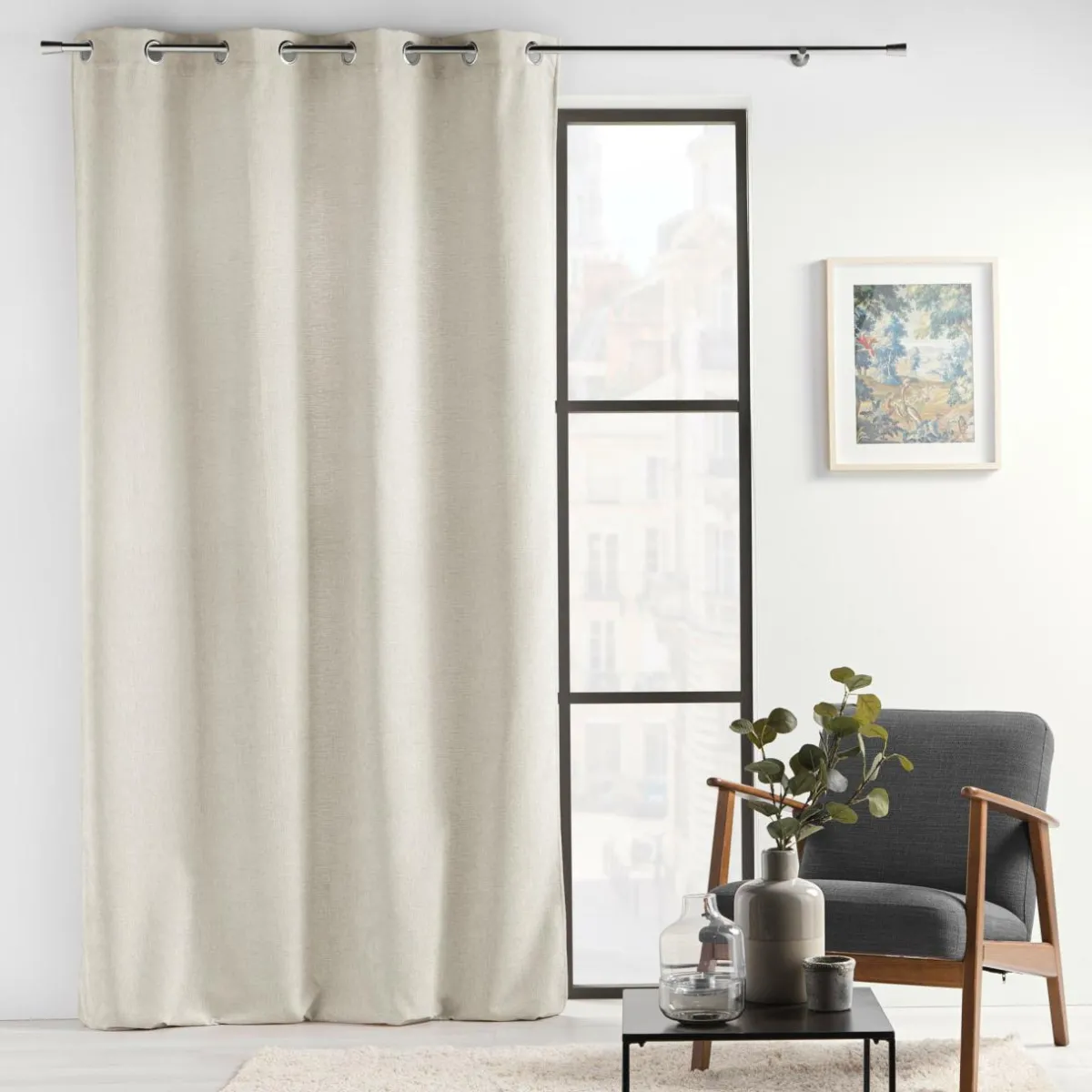 douceur d'intu017drieur Rideau œillets velours (140 x 260 cm) Verra Beige Best