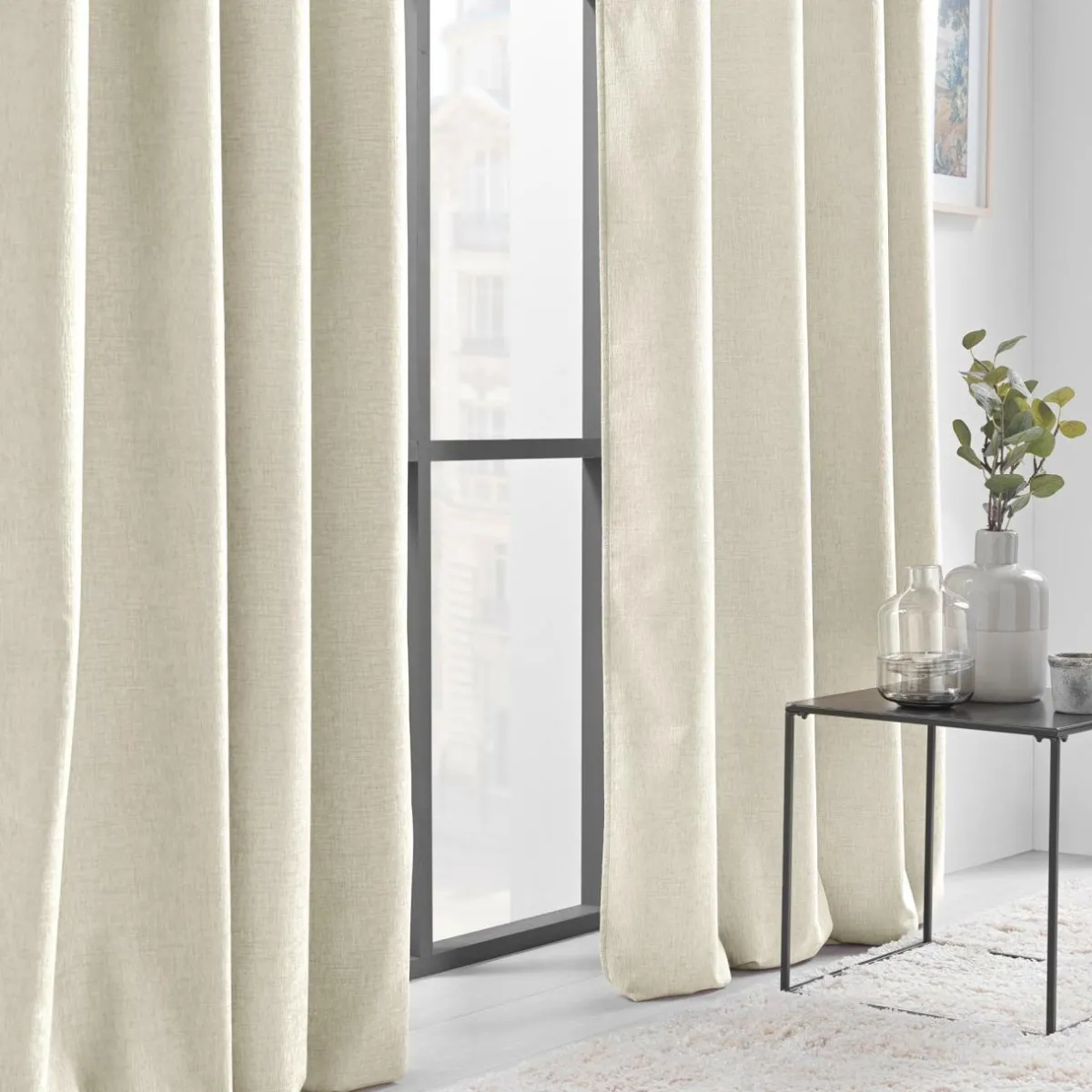 douceur d'intu017drieur Rideau œillets velours (140 x 260 cm) Verra Beige Best
