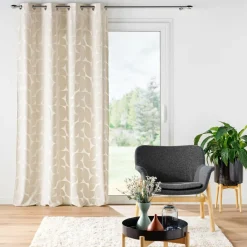 douceur d'intu017drieur Rideau œillets velours (135 x 260 cm) Geolia Beige