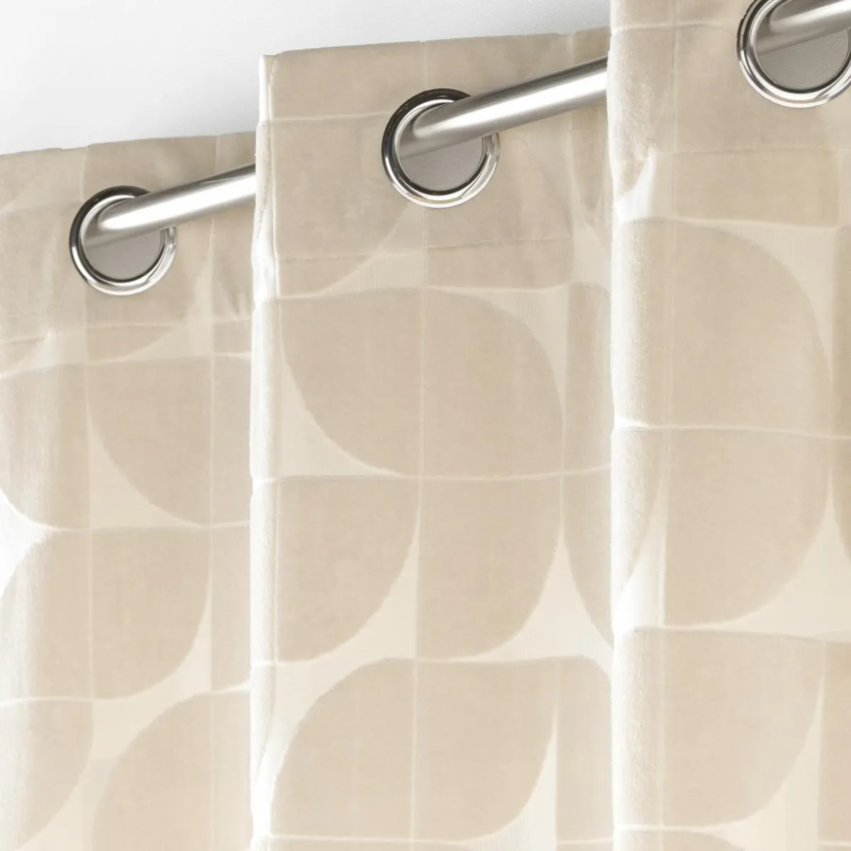 douceur d'intu017drieur Rideau œillets velours (135 x 260 cm) Geolia Beige
