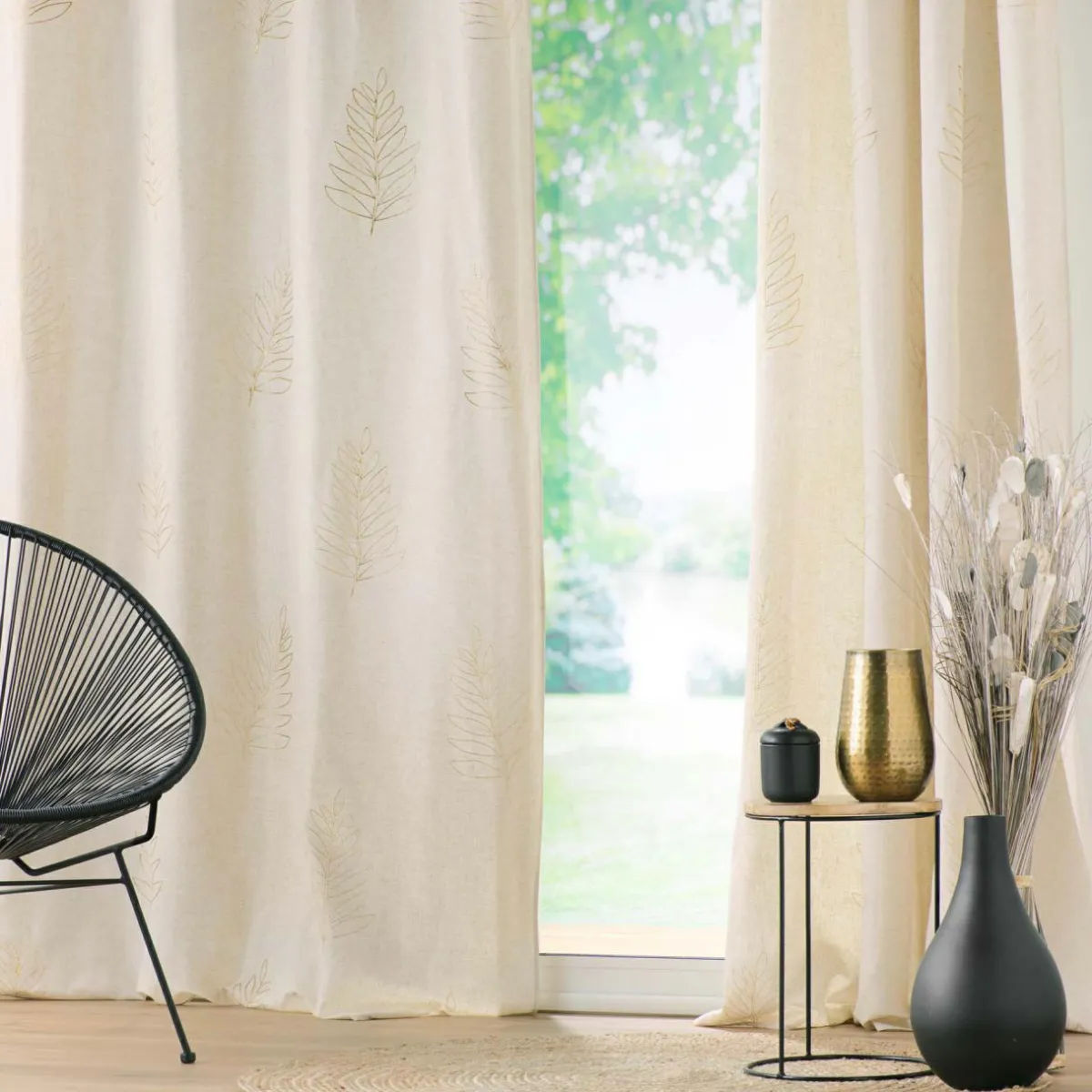 DOUCEUR D'INTERIEUR Rideau lin (140 x 240 cm) Venus Beige Hot
