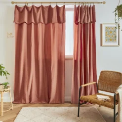 EMINZA Rideau lyocell Tencel™ ajustable (140 x max 270 cm) Olivia Terracotta Online