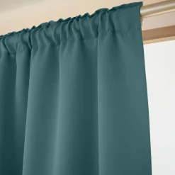 EMINZA Rideau obscurcissant galon fronceur (140 x 260 cm) Dark Bleu canard Discount