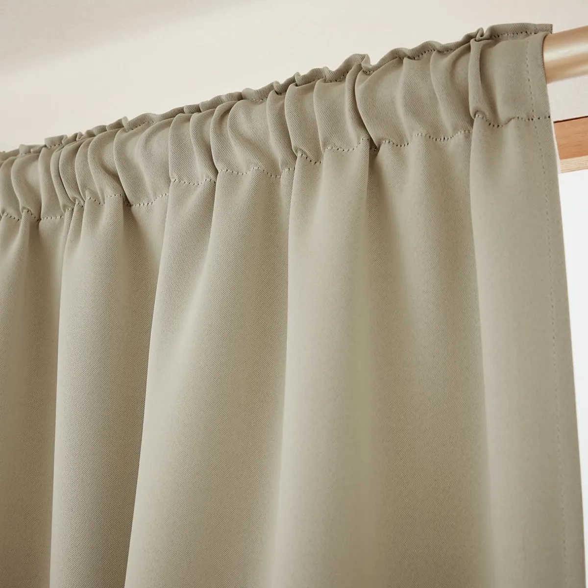 EMINZA Rideau obscurcissant galon fronceur (140 x 260 cm) Dark Taupe