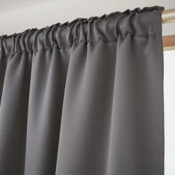 EMINZA Rideau obscurcissant galon fronceur (140 x 260 cm) Dark Gris Anthracite Hot