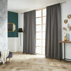 EMINZA Rideau obscurcissant galon fronceur (140 x 260 cm) Dark Gris Anthracite Hot