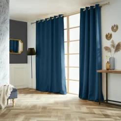 EMINZA Rideau obscurcissant (180 x 260 cm) Dark Bleu pétrole Discount