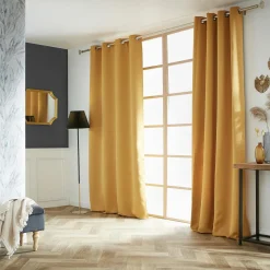 EMINZA Rideau obscurcissant (140 x 280 cm) Dark Jaune moutarde