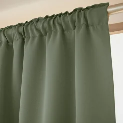 EMINZA Rideau obscurcissant galon fronceur (140 x 260 cm) Dark Vert kaki Clearance