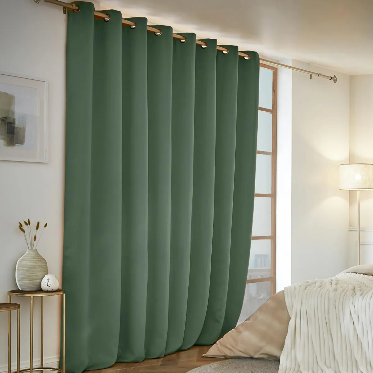 EMINZA Rideau obscurcissant thermique (280 x 260 cm) Calore Vert romarin Best