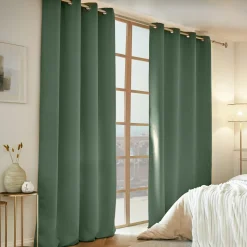 EMINZA Rideau obscurcissant thermique (140 x 280 cm) Calore Vert romarin Hot