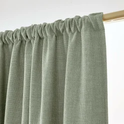EMINZA Rideau obscurcissant thermique galon fronceur (180 x 260 cm) Alba Vert romarin Discount
