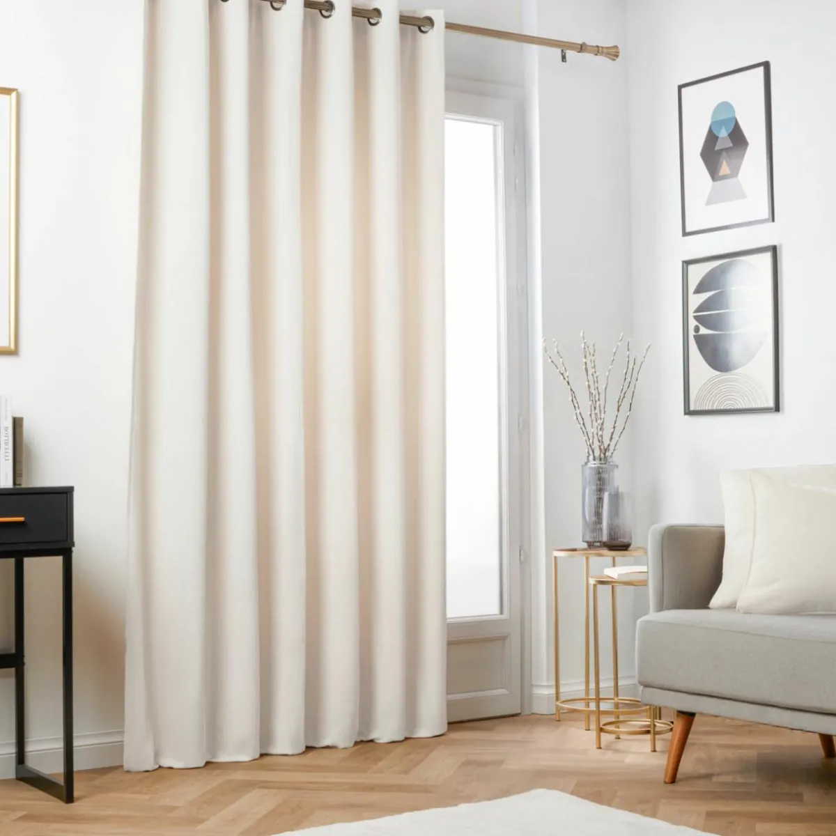 EMINZA Rideau obscurcissant thermique (140 x 240 cm) Minuit sable Beige Best