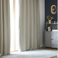 EMINZA Rideau obscurcissant thermique galon fronceur (140 x 240 cm) Alba Taupe Discount