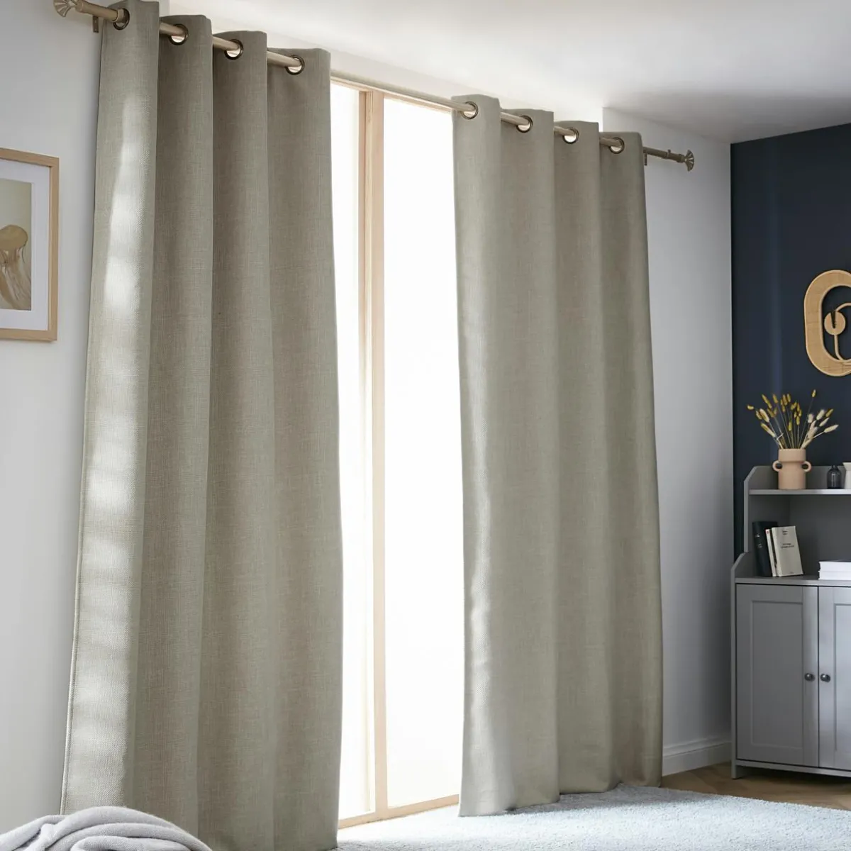EMINZA Rideau obscurcissant thermique (140 x 280 cm) Alba Taupe Outlet