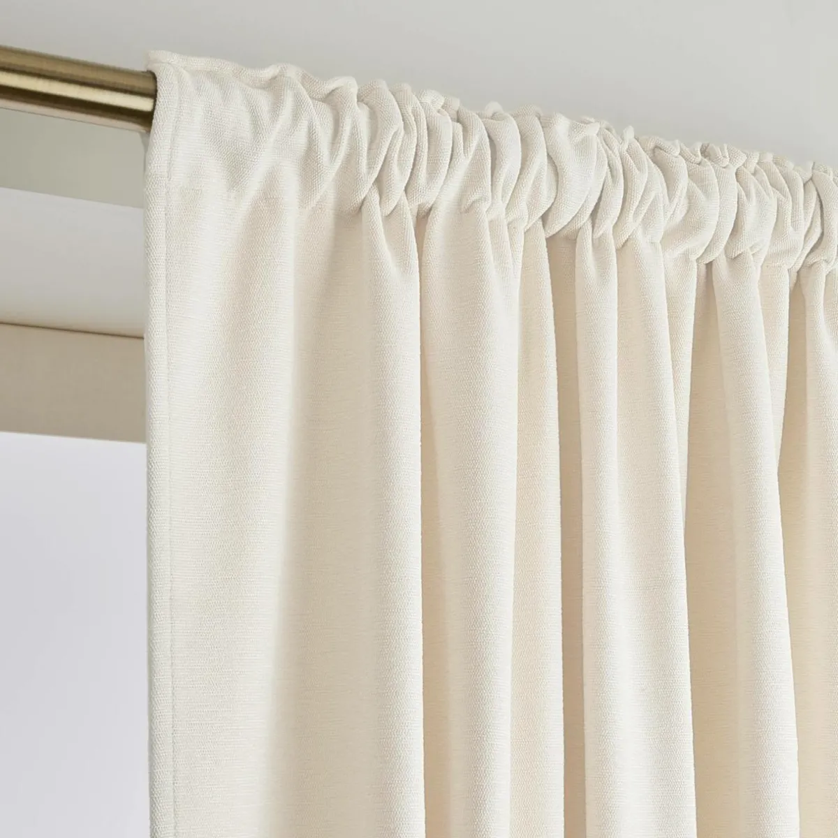 EMINZA Rideau obscurcissant thermique galon fronceur (140 x 240 cm) Minuit sable Beige Discount