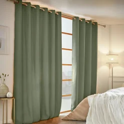 EMINZA Rideau obscurcissant thermique (180 x 260 cm) Calore Vert kaki Discount