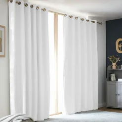 EMINZA Rideau obscurcissant thermique (180 x 260 cm) Alba perle Blanc Clearance