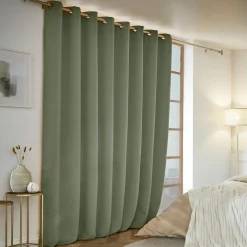 EMINZA Rideau obscurcissant thermique (280 x 260 cm) Calore Vert kaki New