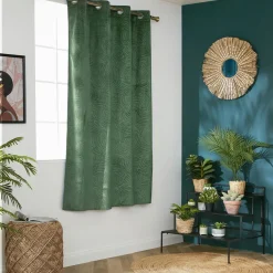 EMINZA Rideau obscurcissant velours (140 x 180 cm) Fern Vert romarin Best