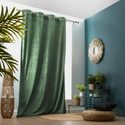 EMINZA Rideau obscurcissant velours (140 x 240 cm) Fern Vert romarin Clearance