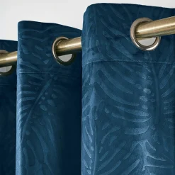 EMINZA Rideau obscurcissant velours (140 x 240 cm) Fern Bleu marine Online