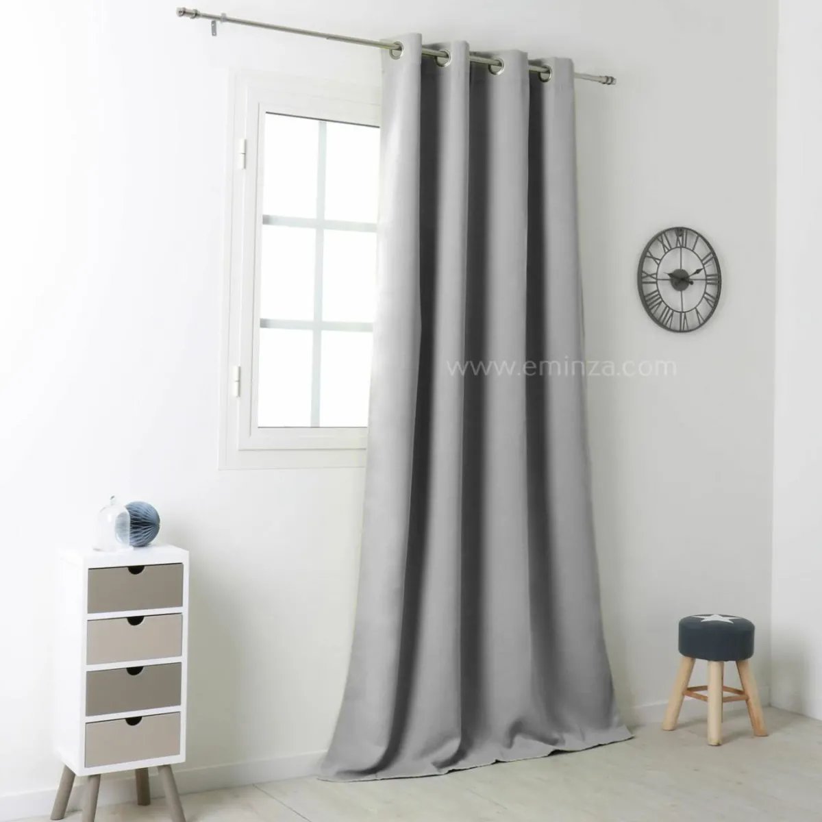LOVELY CASA Rideau occultant (135 x H250 cm) Notte Gris Hot