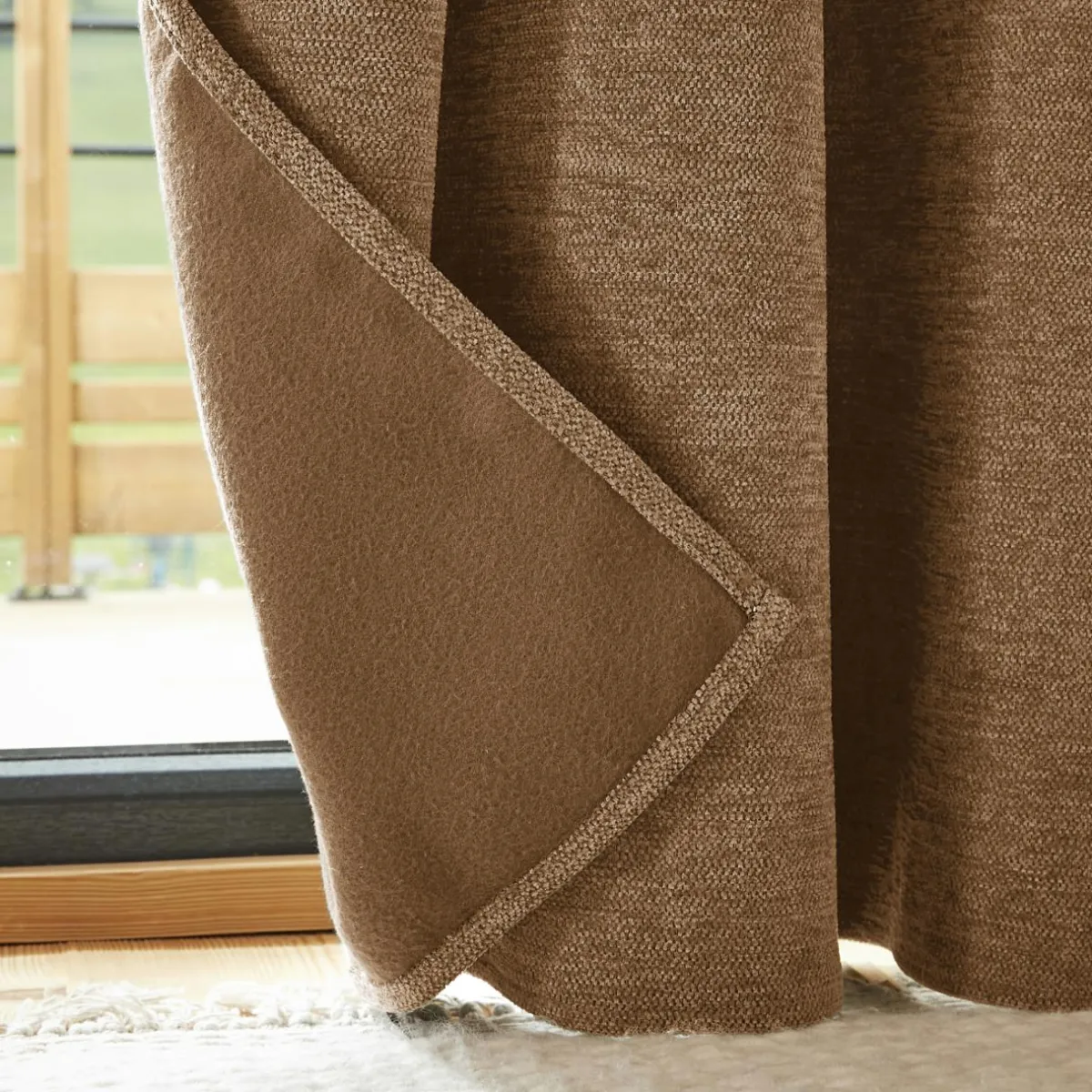 EMINZA Rideau occultant isolant Total Blackout (140 x 240 cm) Magnus Camel New