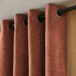 EMINZA Rideau occultant isolant Total Blackout (140 x 180 cm) Magnus Terracotta New