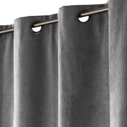 douceur d'intu017drieur Rideau occultant velours (140 x 260 cm) Olympe Gris Anthracite Hot