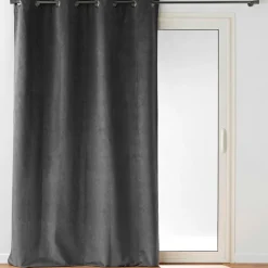douceur d'intu017drieur Rideau occultant velours (140 x 260 cm) Olympe Gris Anthracite Hot