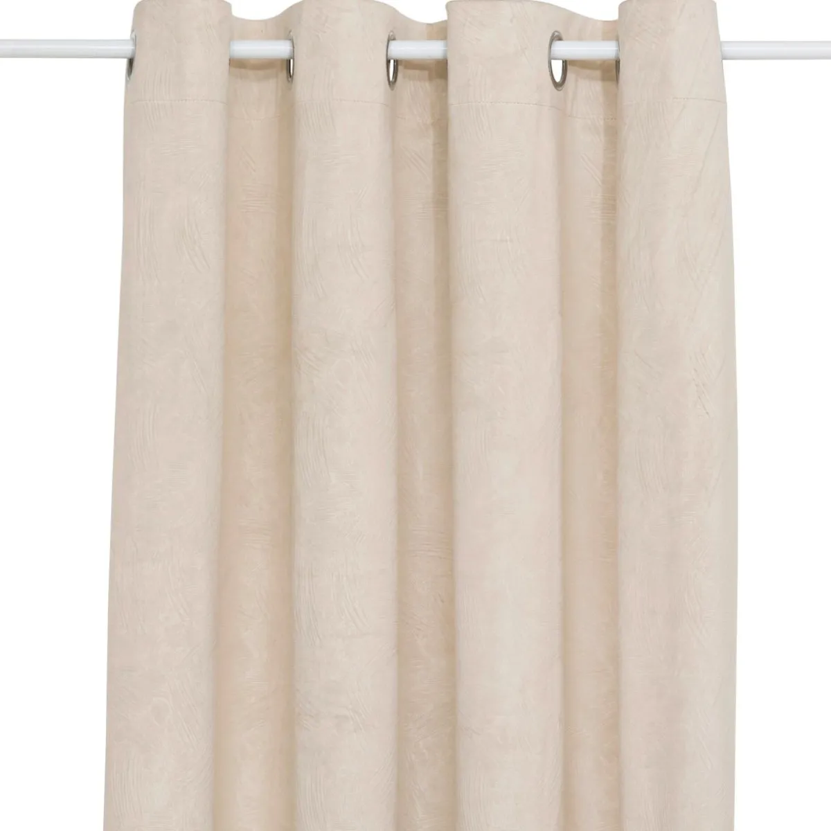 Atmosphera, cru017dateur d'intu017drieur Rideau occultant velours (135 x 260 cm) Fuji Ecru