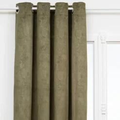 Atmosphera, cru017dateur d'intu017drieur Rideau occultant velours (135 x 260 cm) Fuji Vert kaki Clearance