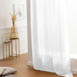 LOVELY CASA Rideau oeillets (140 X 260 cm) Béa Blanc Discount