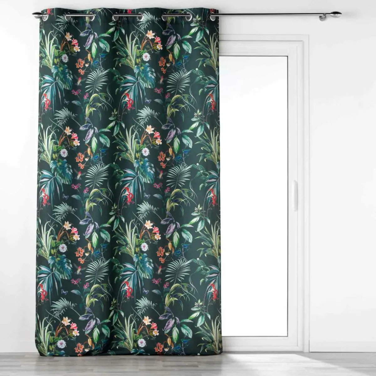 DOUCEUR D'INTERIEUR Rideau oeillets (140 x 260 cm) Féerie Vert émeraude New